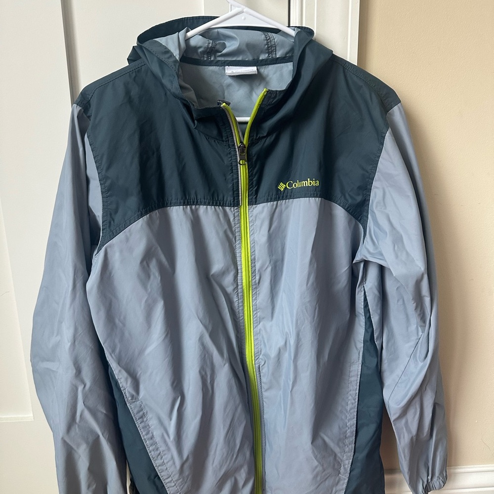 Columbia Gray and Black Windbreaker Jacket